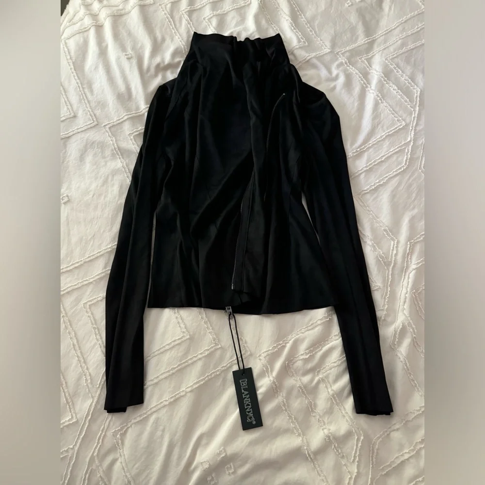 NWT BLANKNYC Faux Suede Drape front Jacket small - Picture 11 of 14